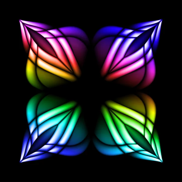 Barvení skla květ — Stockový vektor