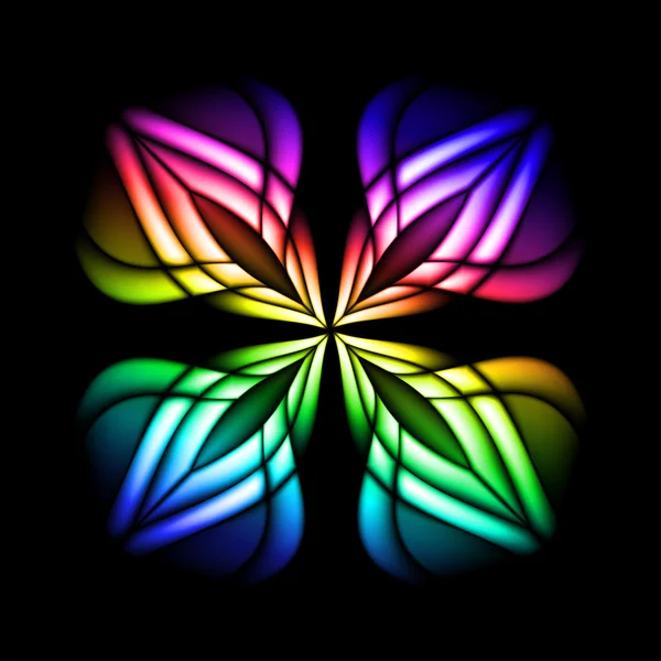 染色玻璃花 — 图库矢量图片