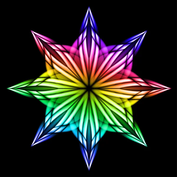 染色玻璃花 — 图库矢量图片
