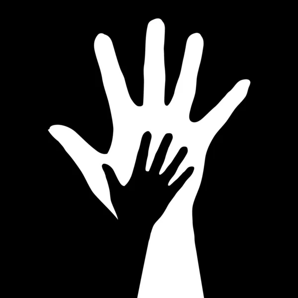 Aider les mains . — Image vectorielle