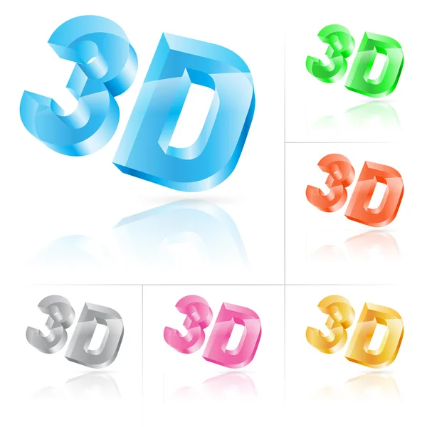 Symbole 3d — Image vectorielle