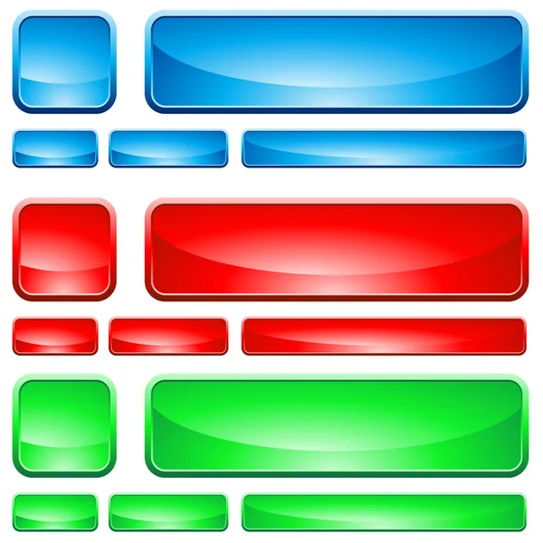 Formas de vidrio, botón — Vector de stock