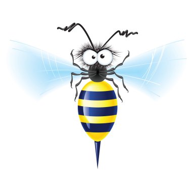 Cheerful bee clipart