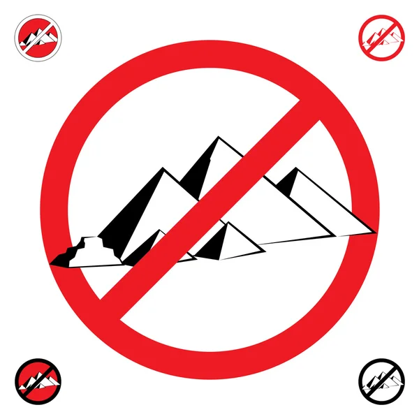 Símbolo das pirâmides — Vetor de Stock