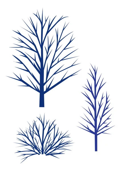 Silhouette des arbres . — Image vectorielle