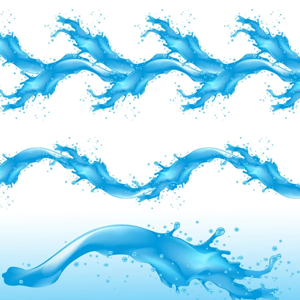 Water splash detailed — Stock Vector