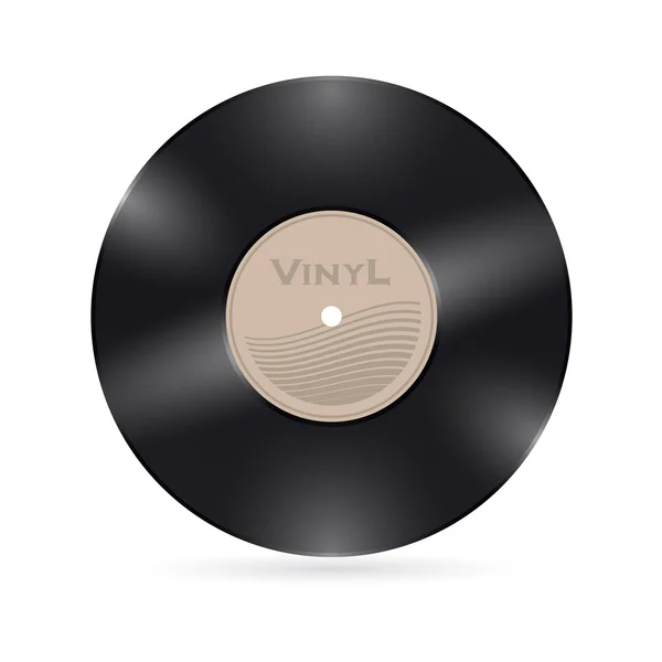 Vinyl record isolated on white — Stock Vector