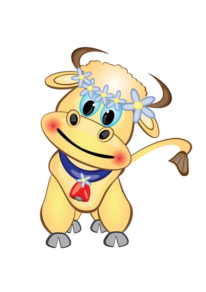 子牛の漫画のキャラクター — ストックベクタ