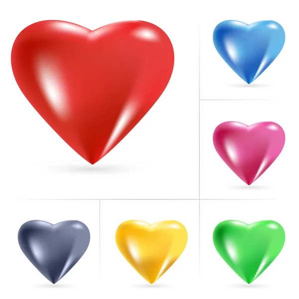 Iconos del corazón — Vector de stock