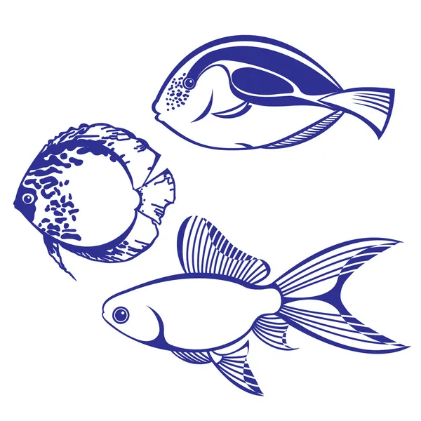 Tropische Fische — Stockvektor