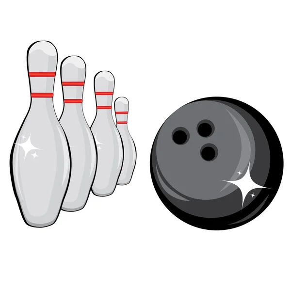 Skittles et boule noire — Image vectorielle