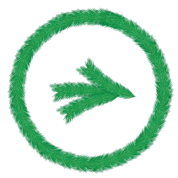 Christmas wreath of fir twigs