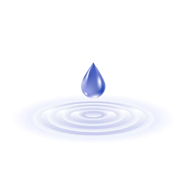 Water drop falling — Stock Vector