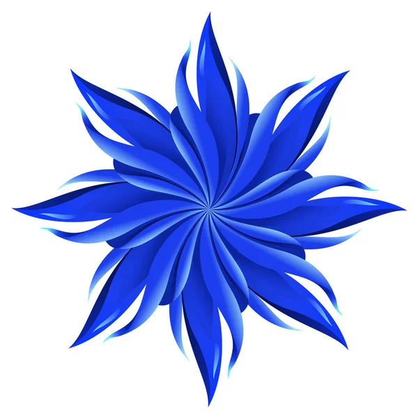 Abstract blue flower — Stock Vector