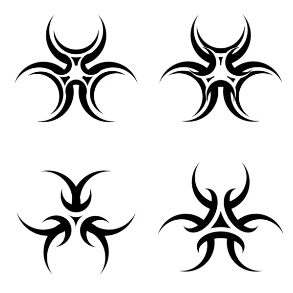 Set of tattoos symbol — Stock Vector