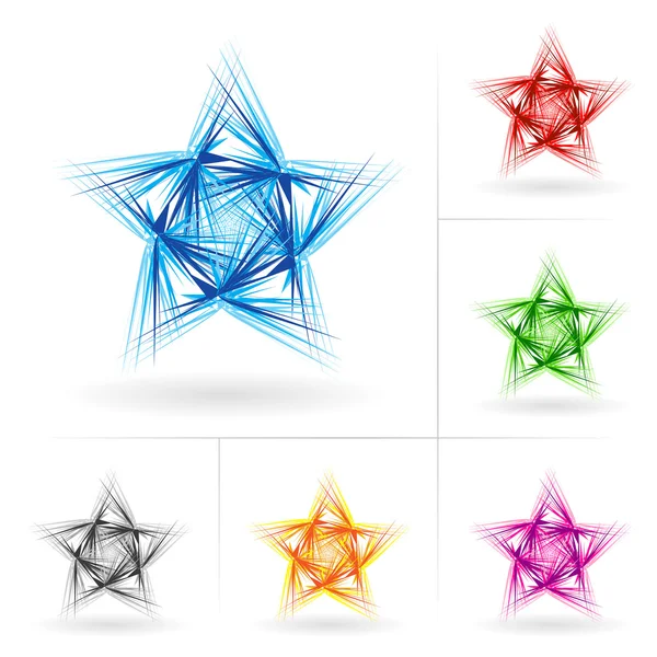 Ensemble d'icônes différentes étoiles — Image vectorielle
