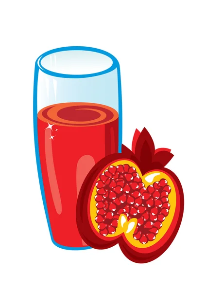 Pomegranate juice. — Stock Vector