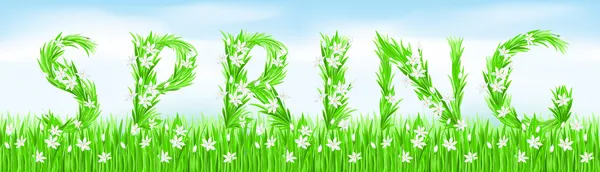 Eco-stil gräs bokstäver. — Stockfoto