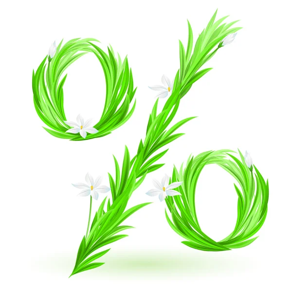 Grass font — Stock Vector