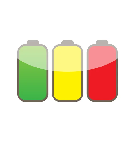 Batteries vectorielles couleur — Image vectorielle