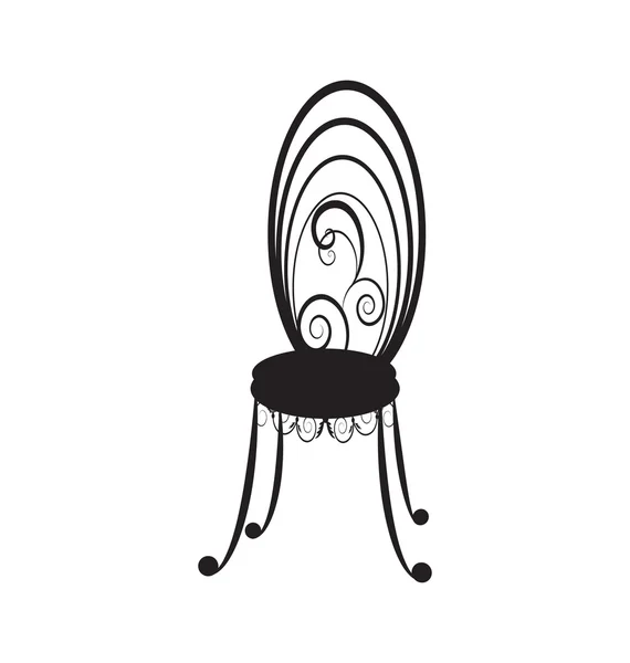 Retro chairs silhouette — Stock Vector