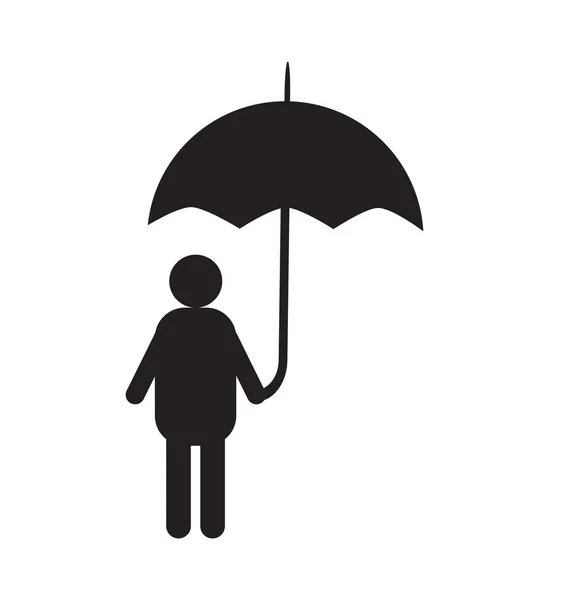 Мужчины с зонтиком — стоковый вектор
