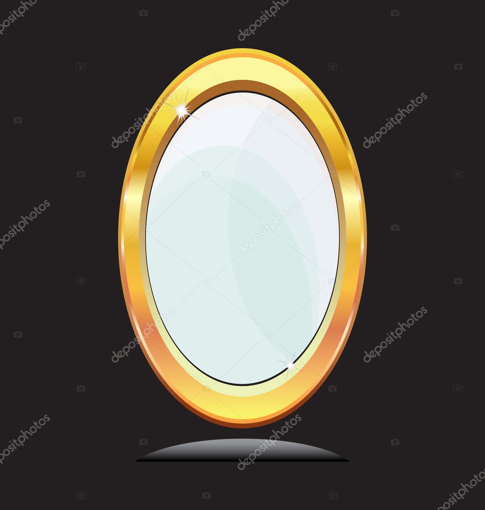 Gold glossy mirror — Stock Vector © veronika_rumko #3997886