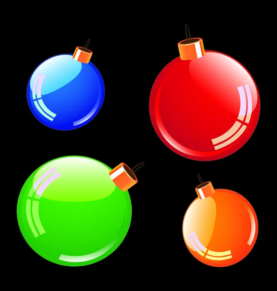 Colore palle di Natale — Vettoriale Stock