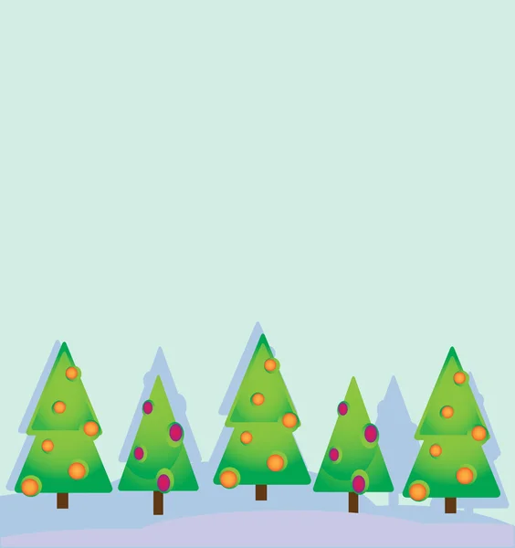 Sfondo con alberi di Natale — Vettoriale Stock