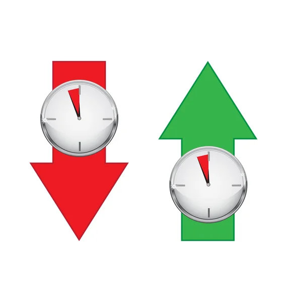 Reloj de color — Vector de stock
