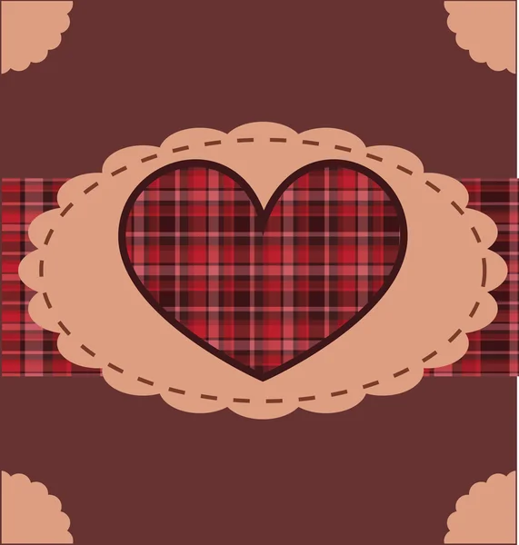 Card with heart — Stock Vector