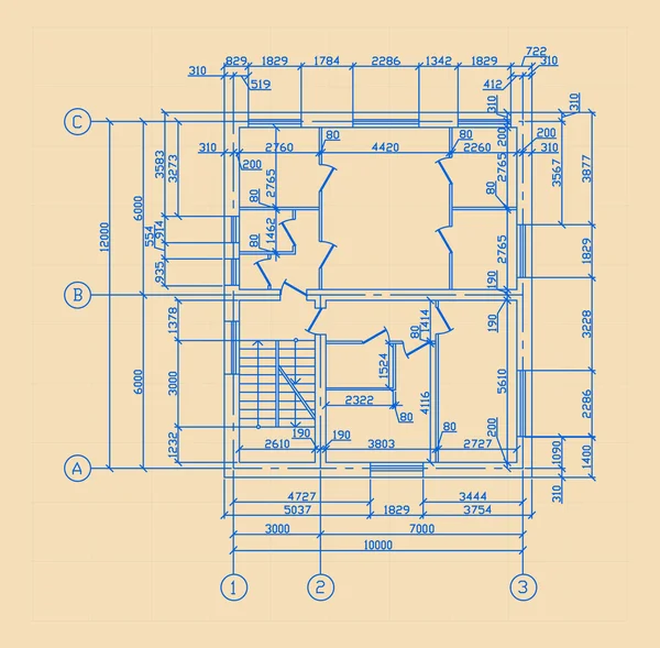 Stock vector Plan Of House