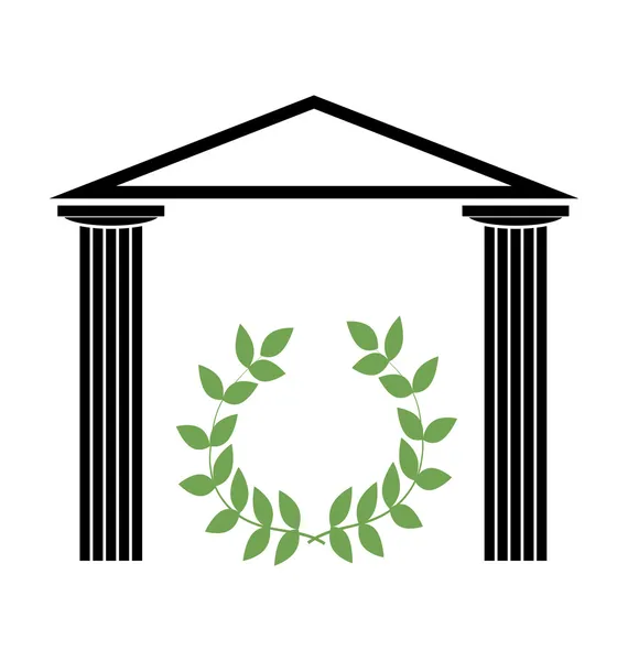 Vector Illustration Greek Doric Temple — Stock Vector