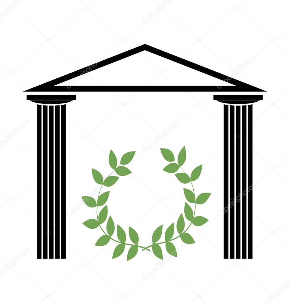 Greek Temple with Doric columns — Stock Vector © veronika_rumko #4786110