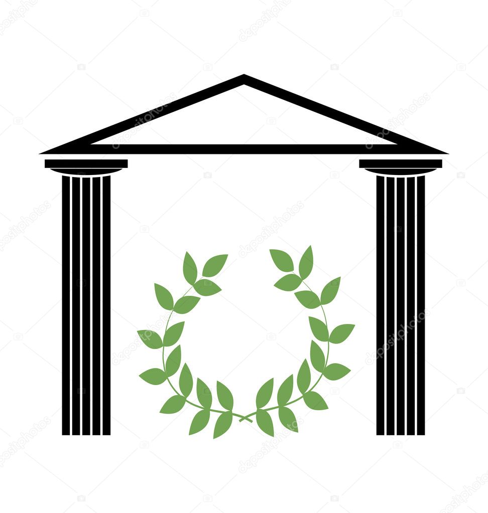 Vector illustration of a Greek Doric temple.