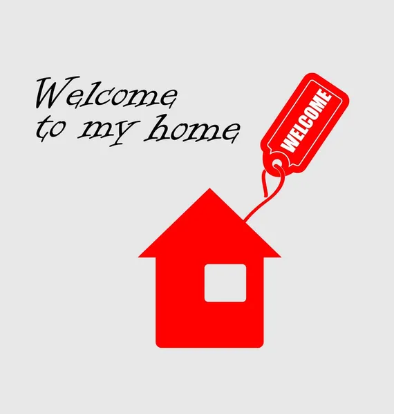 Bienvenido a mi casa — Vector de stock