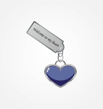 Heart with tag clipart