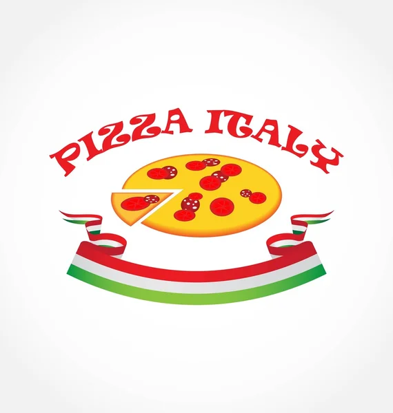 Pizza italia — Vector de stock