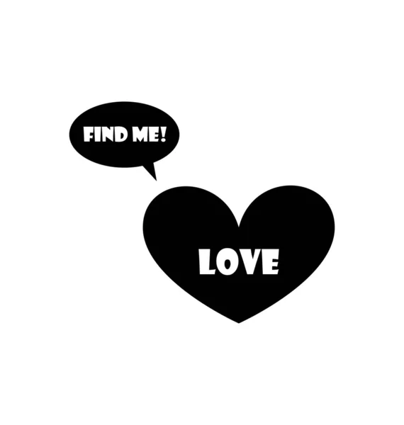 Trova il tuo amore — Vettoriale Stock
