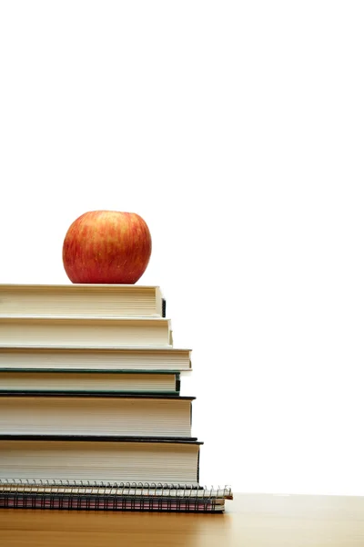 Jabłko i książek — Zdjęcie stockowe