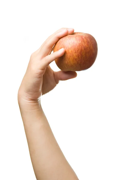 Apple and woman — Stock Photo, Image