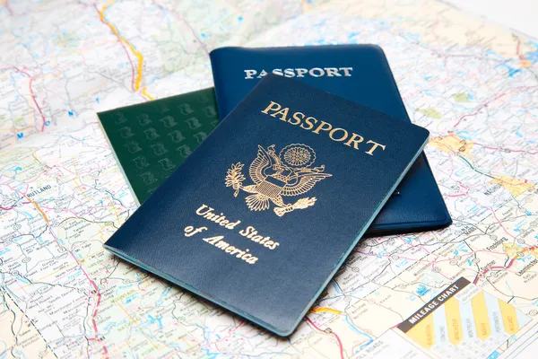 Shot Passports Map — Stock Photo, Image