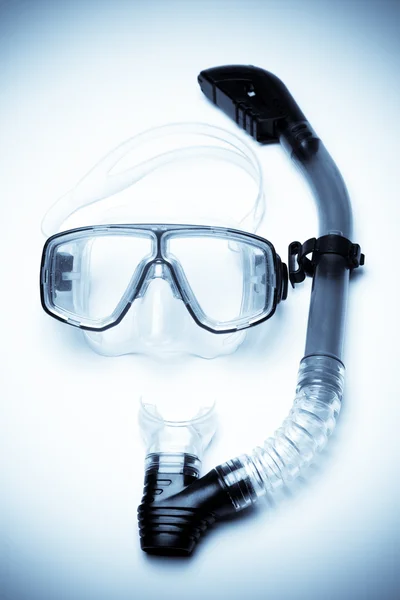 Shot Snorkeling Diving Equipment Blue Tone — Stock Photo, Image