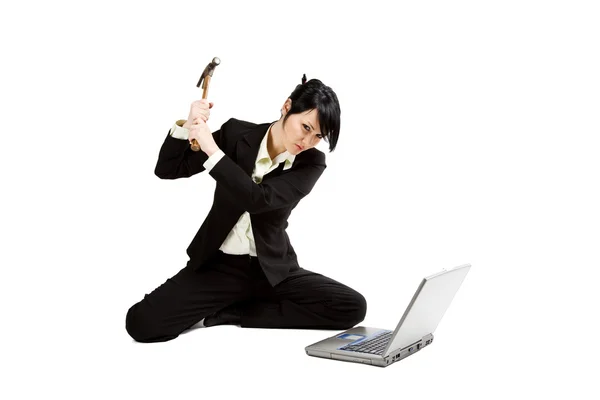 Mulher de negócios irritada e estressada — Fotografia de Stock