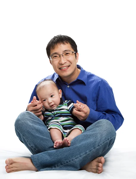 Asiático pai e filho — Fotografia de Stock
