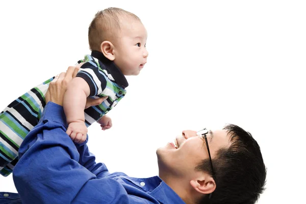 Asiático padre e hijo —  Fotos de Stock