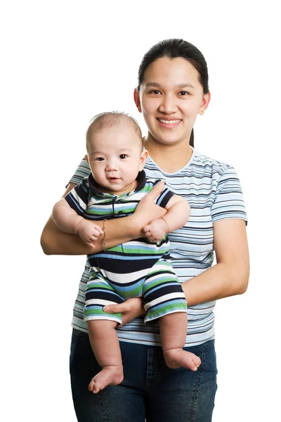 Ázsiai anya és fia — Stock Fotó