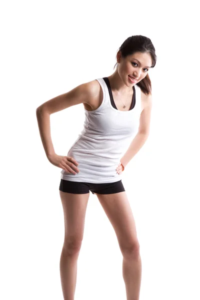 Asiática mulher exercitando — Fotografia de Stock