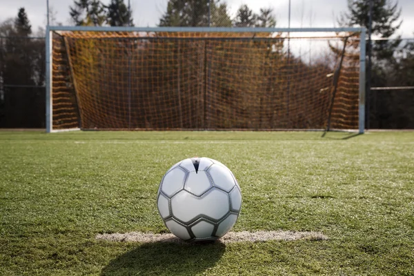 Futball-labda, vagy a focimeccs — Stock Fotó