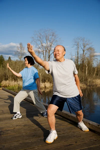 Senior exercise — Stock Photo, Image